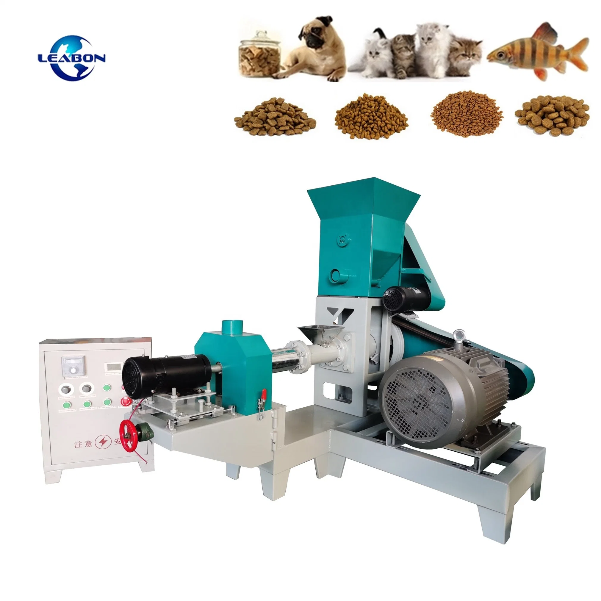 Mini Dry Type Pet Food Fish Feed Mill Pellet Extruder Machine Floating for Soybean Grain