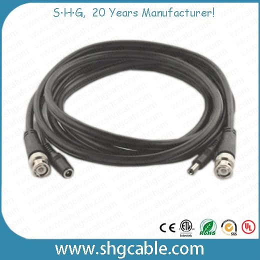 Rg59+2c Power Wires CCTV Cables with Connector