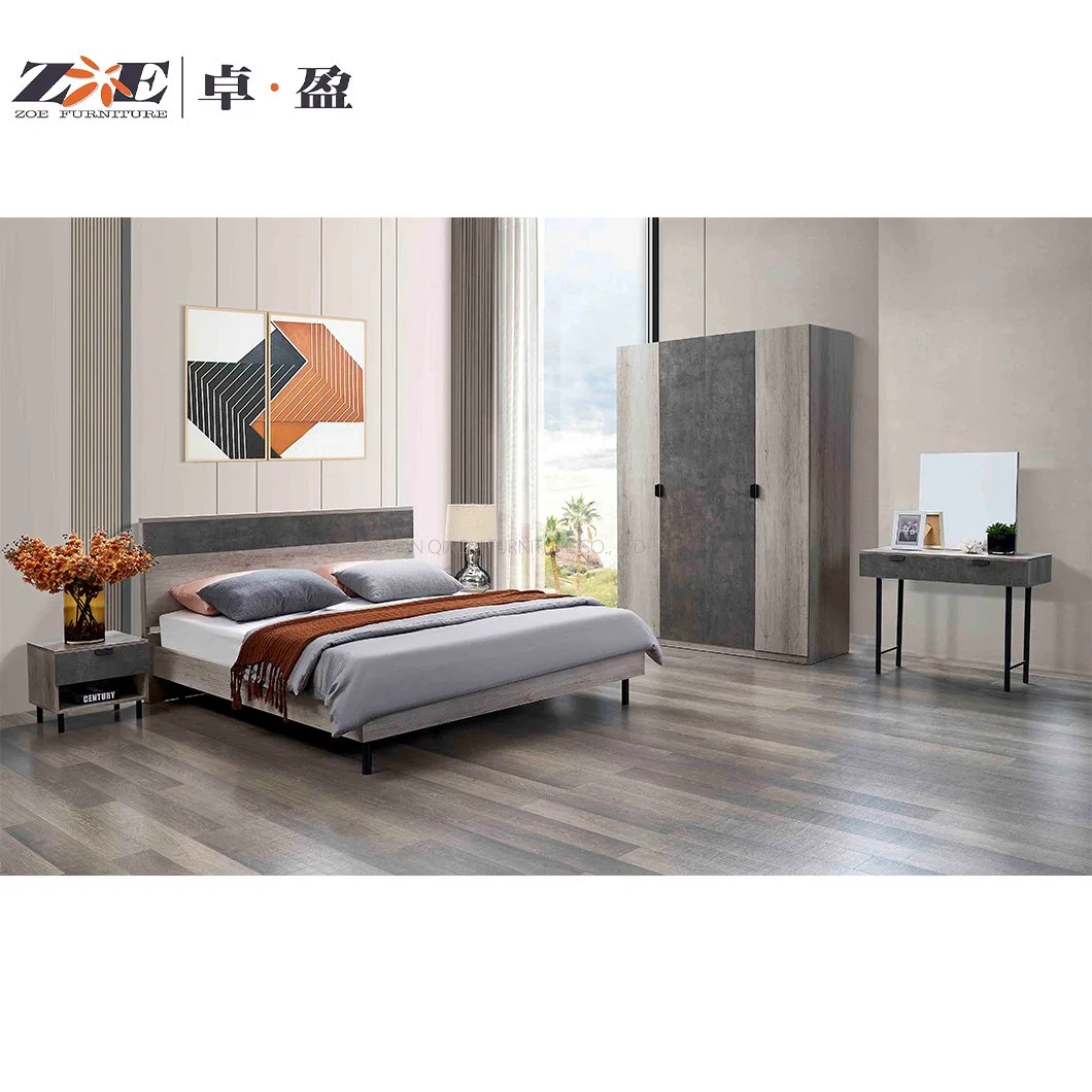 Preço barato fábrica chinês personalizado Long costas Melamine laminado Home Conjunto de quartos de mobiliário