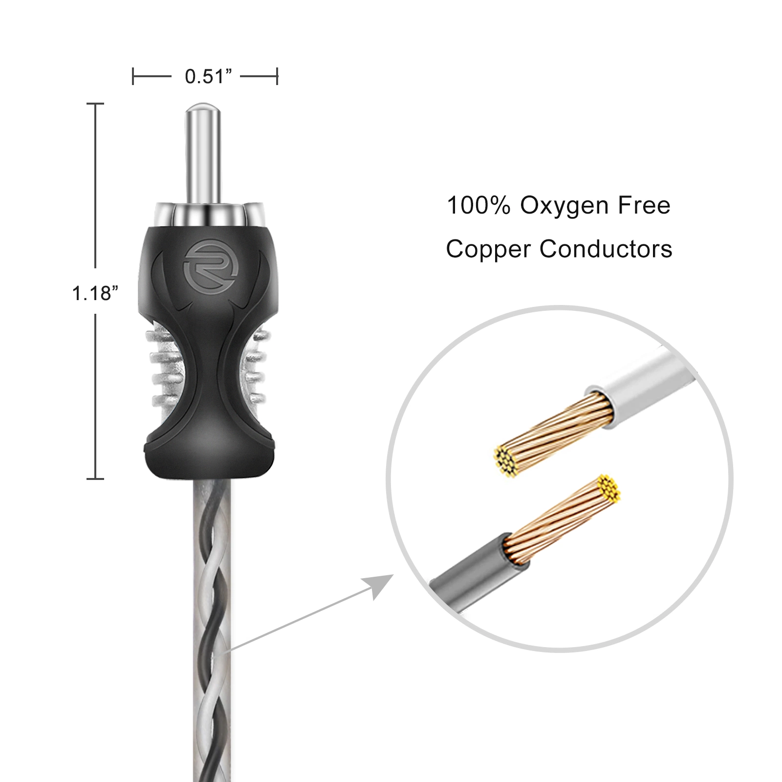 Кромка Rci66 100% бескислородной меди 6 футов 6-канальный аудиовыход RCA, кабель витая пара с шумоподавлением