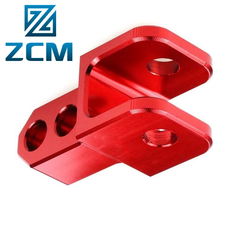 Shenzhen Customized CNC Machining Metal Parts Red Anodized Aluminum Alloy 6061 T6 Industrial Device Equipment Shock Absorber