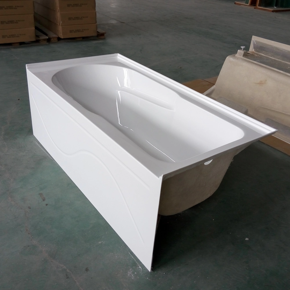 One Piece Skirt Acrylic Tub with Arm Rest USA Apron Bath Tub Soaking Tub Whirlpool Jacuzzi Massage Bathtub SPA Hot Tub Bathroom Sanitary Ware with Cheap Price