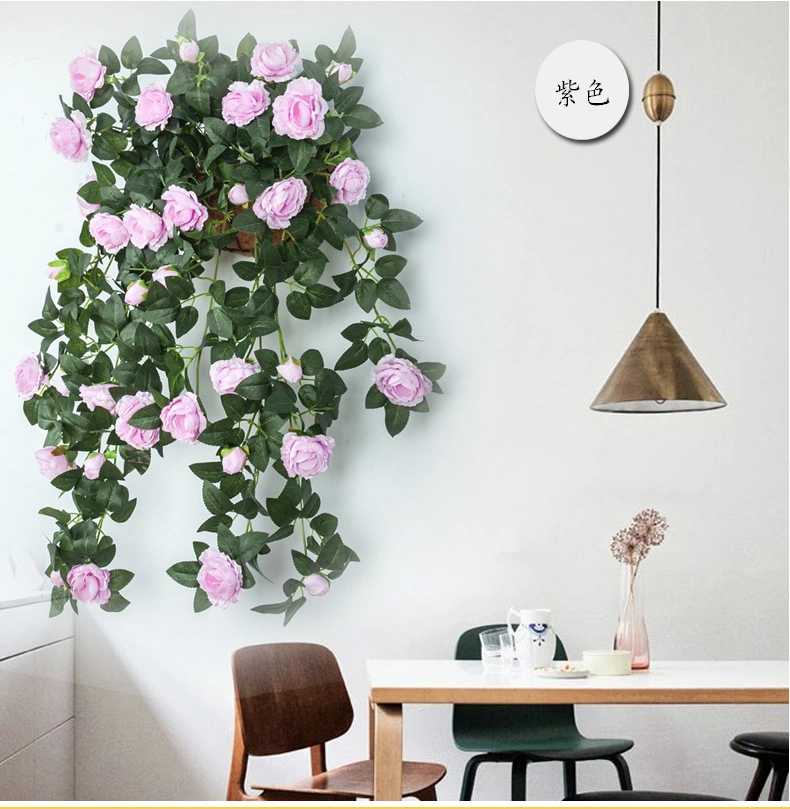 Comercio al por mayor de la simulación de nuevo la pared cuelgan las flores de seda artificial al aire libre de la boda de Flores Artificiales flores decorativas