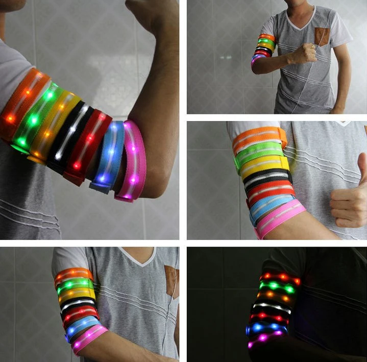 New Flashing LED Voice Control Bracelet Silicone LED Bracelet Wristband Party Supplies