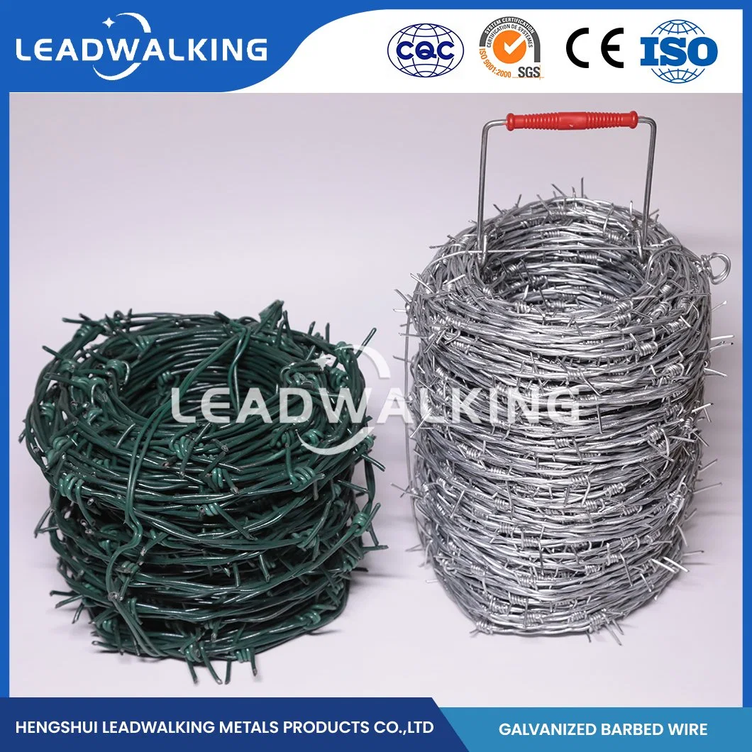 Leadwalking 500m Barbed Wire Roll Fabricators OEM Customized Zinc Coated Razor Types Wire China 10#X12# Swg Selling Galvanized Barbed Wire