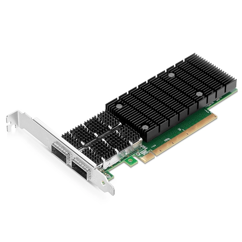 بطاقة واجهة شبكة إيثرنت مستندة إلى E810-Cam2 من Intel 2X 100g ثنائية المنافذ Qsfp28 PCIe 4.0 X 16