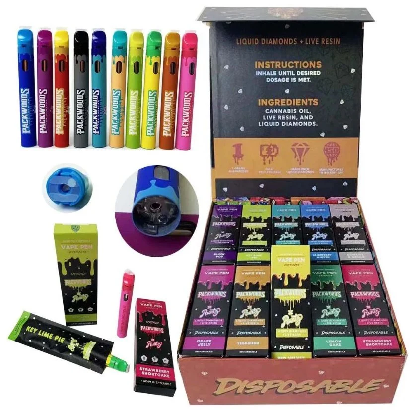 2023 Venta en caliente al por mayor Packwoods Runty Disposable/Chargeable VAPE Pod E Hookah Pen cigarrillos electrónicos batería recargable pañal