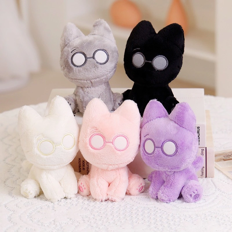 New Cute Cartoon Cement Sitting Cat Kkamaeorkk Kitten Plush Toy