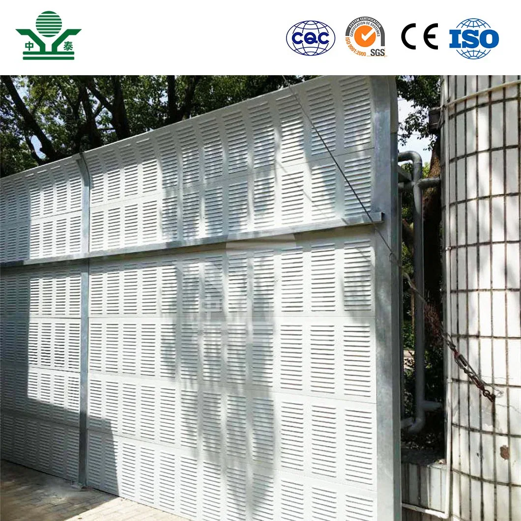 Zhongtai Outdoor Sound Barrier Walls Residential China Manufacturing Sound Deadening Fence Panels Light Grey Color Sound Barrier for Room