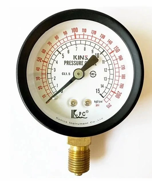 Compound Vakuum Manometer General Manometer Konics kins SJ DS psi/bar/mmHg/inHg/mmH2O/kPa NPT UNF, BSP, G, R, PT, PF...1/8, 3/8, 1/4, 1/2