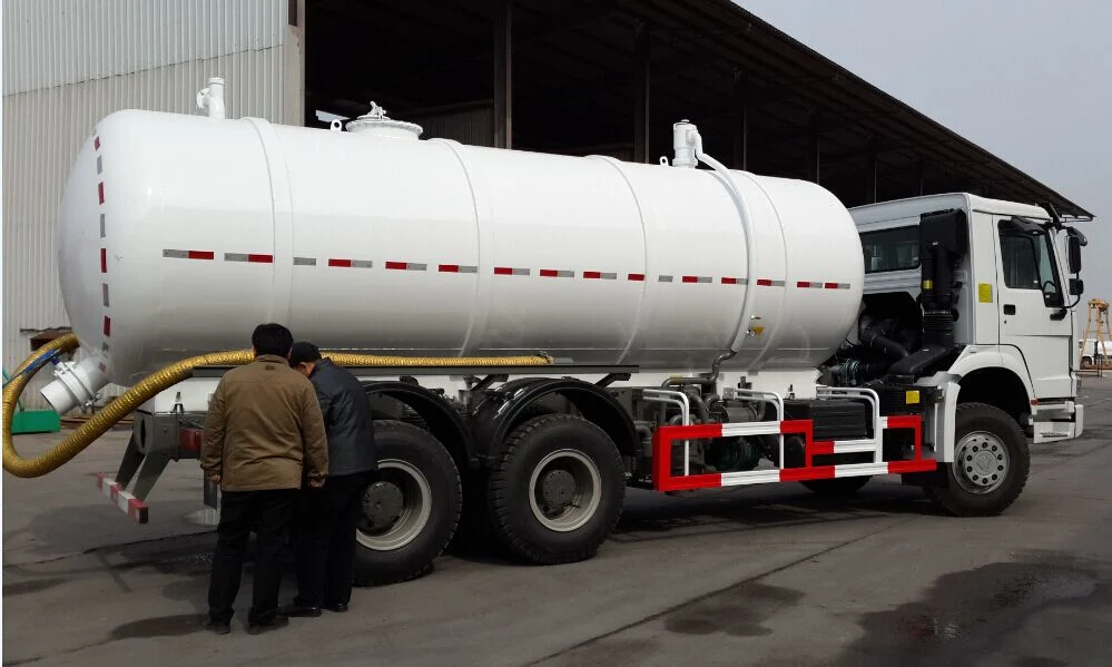 SINOTRUK HOWO 10, 000 Liter Abwasser Vakuum-Saugwagen für die City-Abwasserreinigung