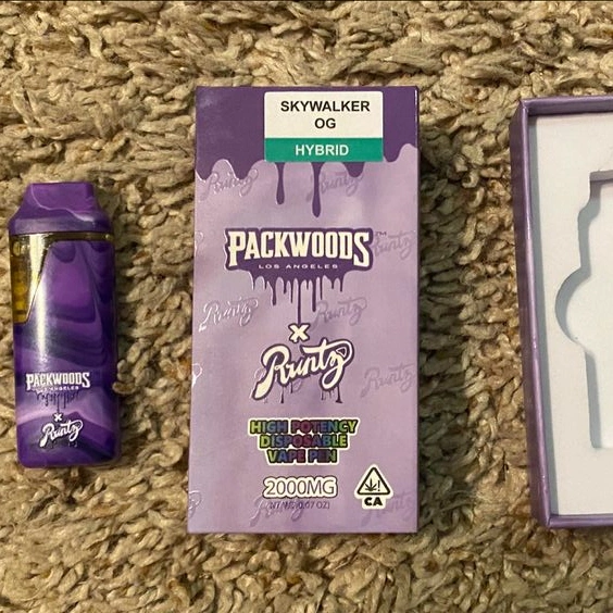 Packwoods X Runtz الجملة فارغة قلم البخاخة 2 مللي Disposable قلم النمط الإلكتروني سيجارة