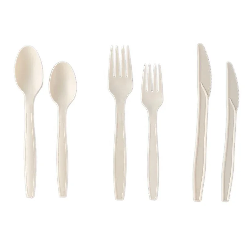 Factory Directly Price Disposable Cornstarch Knife Fork and Spoon Food Grade Plastic Cutlery