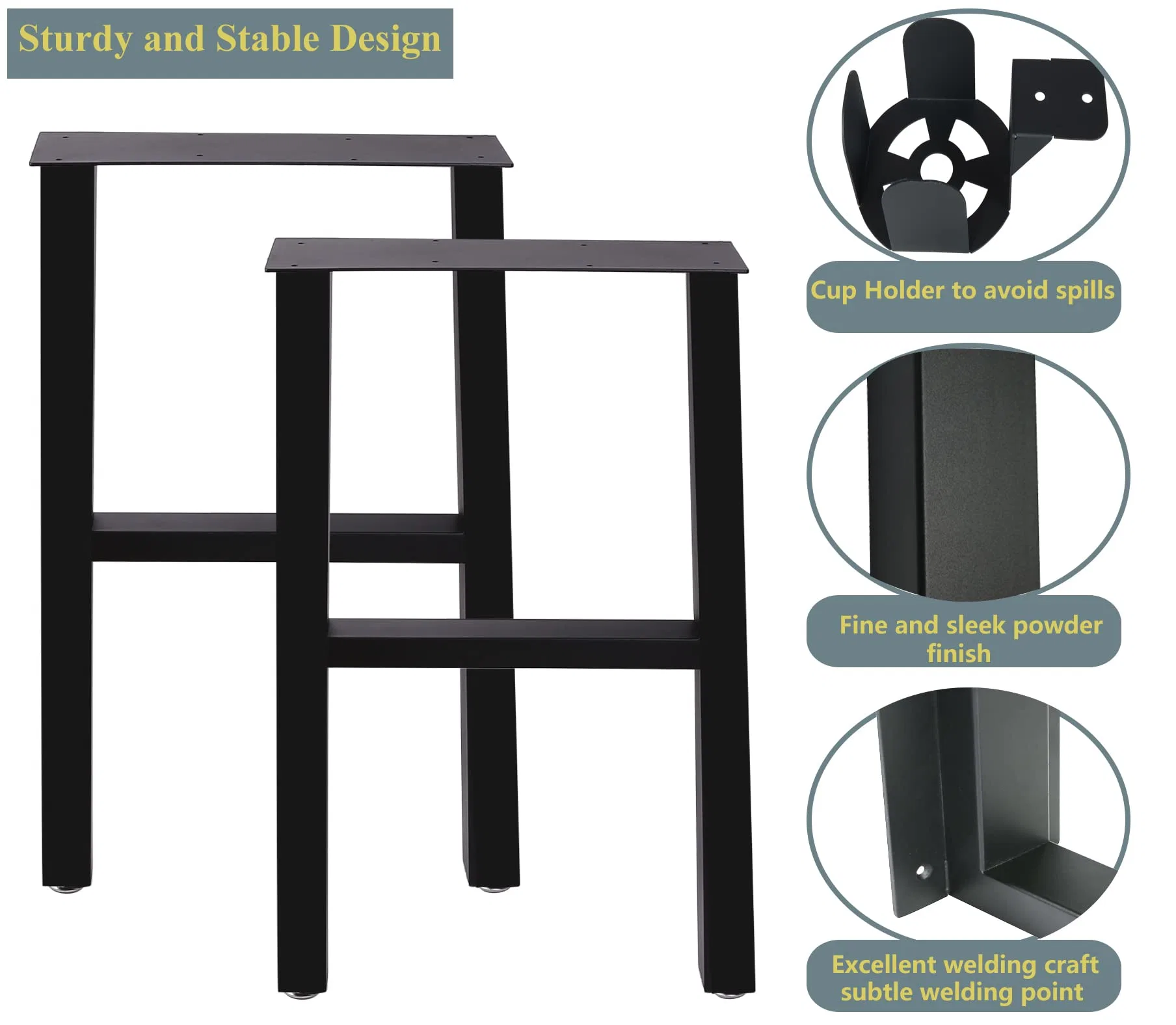 Mesa de acero de plástico de metal mayorista muebles Sofa pies patas ajustables las piezas de mobiliario Accesorios de hardware