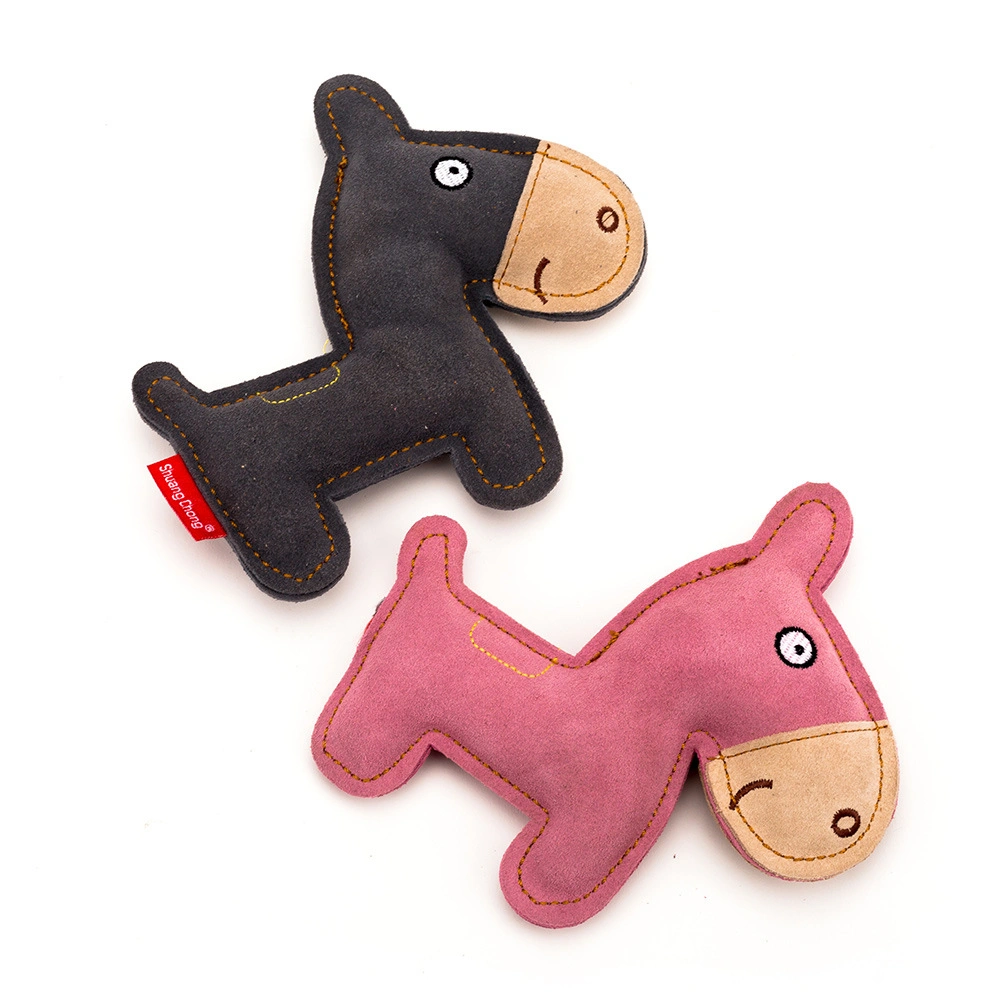 Les fabricants de jouets transfrontaliers personnalisé chien cuir de vache pur les petites et moyennes chien Bite-Resistant dents jouets d'affûtage