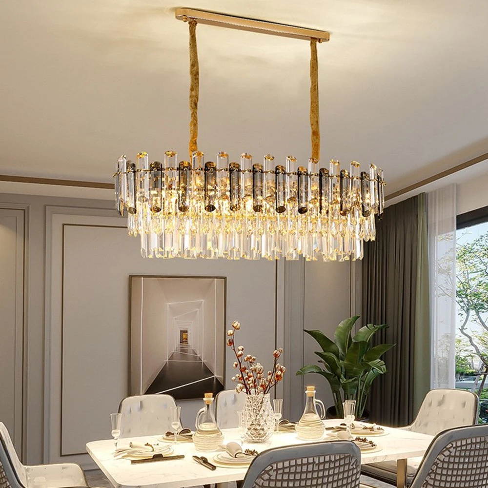 Luz Nórdica pendente quente Interior Hotel lobby Luxury Crystal Lustre moderno