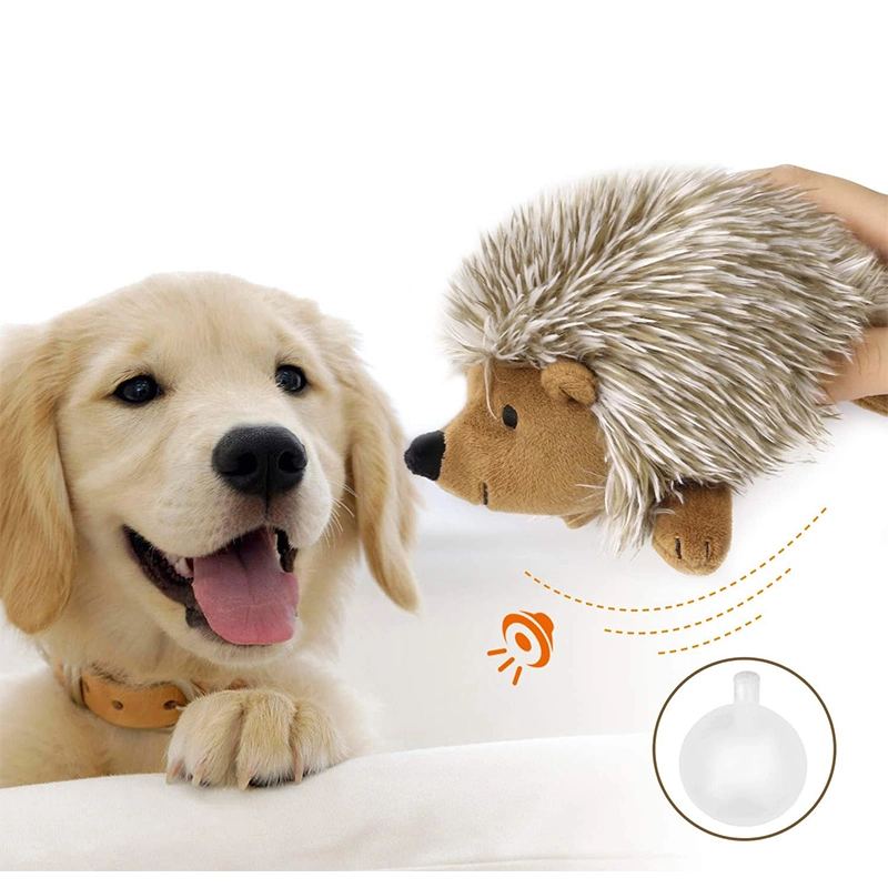 6" de alta calidad Suave felpa Furry Erizo de peluche mascota Squeaky Toy