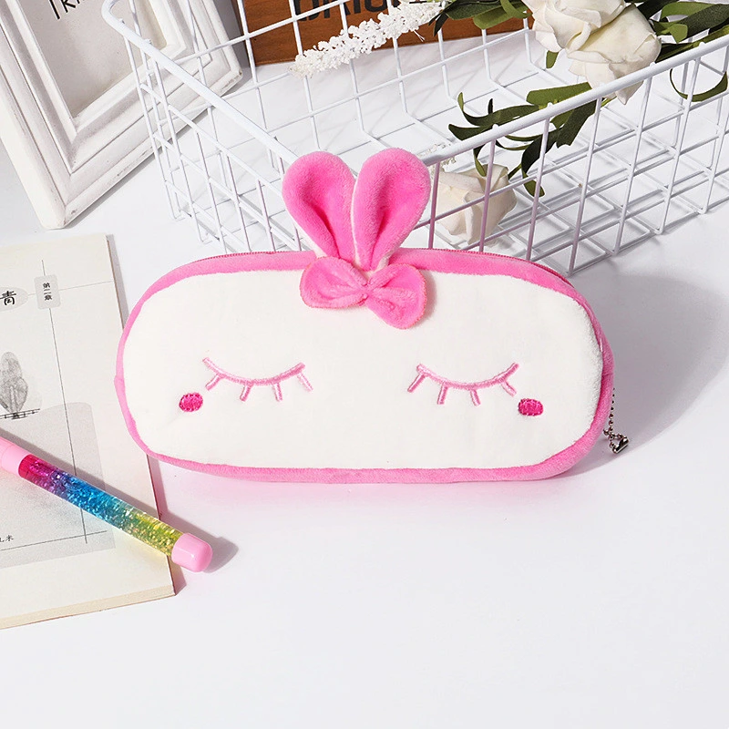 Cute Cartoon Animal Plush School Children Pencil Case Pen Bags