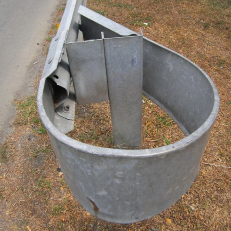 Hot DIP Galvanized Metal Return Buffer Terminal End for W Beam Traffic Barrier