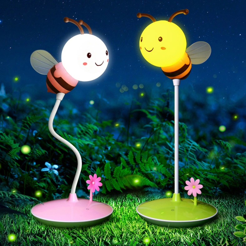 Flexible Bee Shaped LED Night Light Gift Baby with Brightness Adjustable and Auto Timer