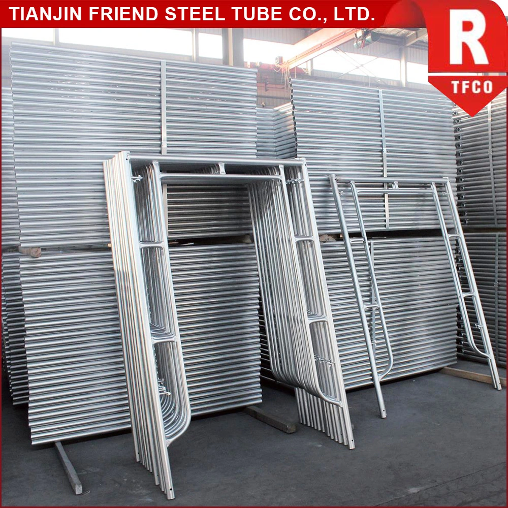 Construction Frame Pre-Galvanized/Painted Scaffolding H Frame Systems Cross Brace Mobile Walk-Through Frame Manson Frame Door Frame Scaffolding Frame System