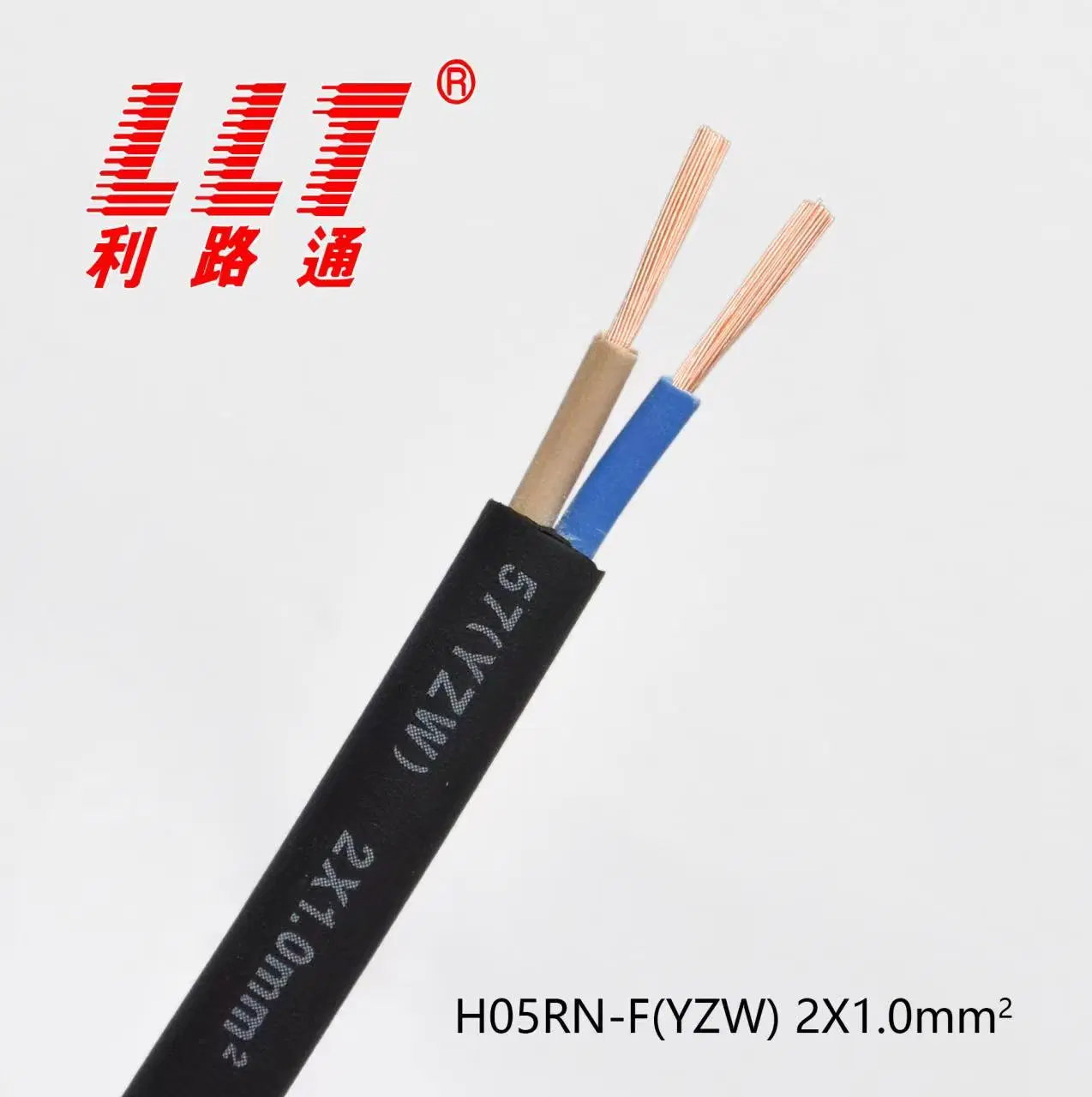 Cable de alimentación flexible de forma plana 2X0,75 tipo VDE H03VVH2-F