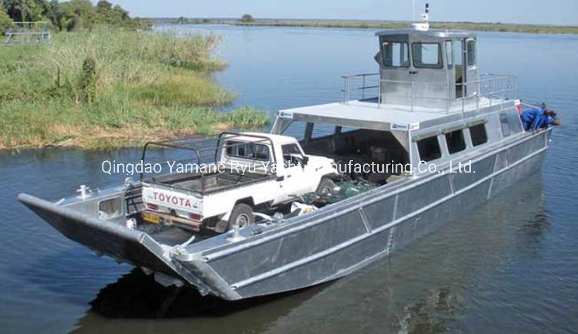 China Hersteller 15m 50ft Top Deck Wheel House Hull Ferry Landing Craft Boot Zement Dutch Barge Builders for Speed Aluminium Aluminium Angeln zum Verkauf Europa