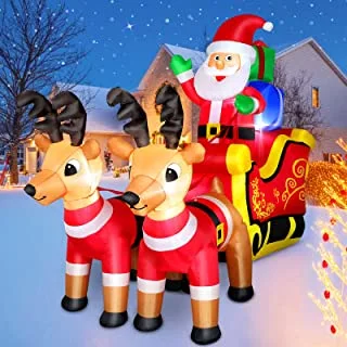 2023 New Kids Gift Christmas Decorations Inflatable Snowan with LED for Outdoor&Indoor