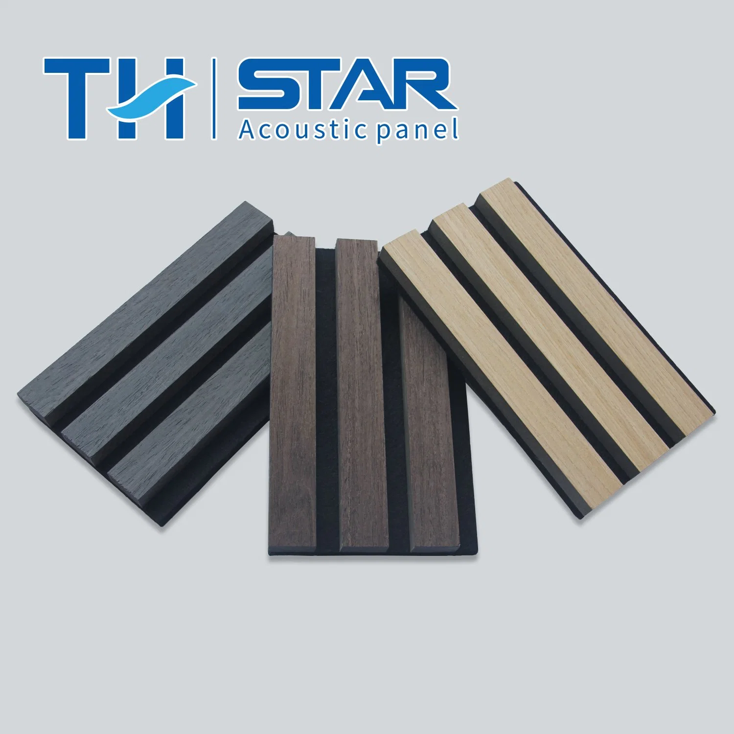 Factory Sound Absorption Decorative Board MDF+Pet and Slatted Wood Veneer Acoustic Panel for Indoor