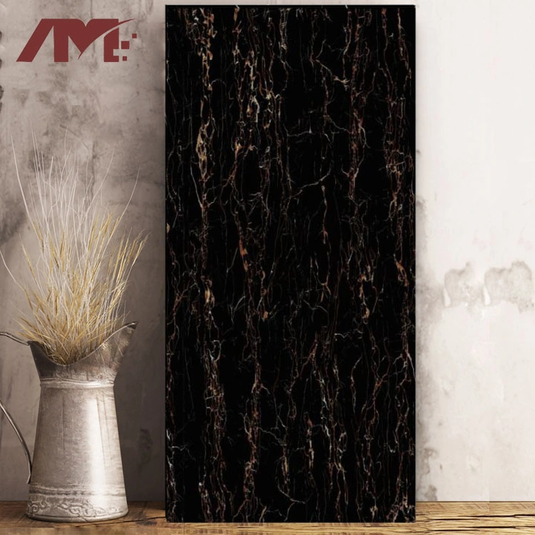 Foshan Home Wall Floor Black Sintered Stone Big Slabs