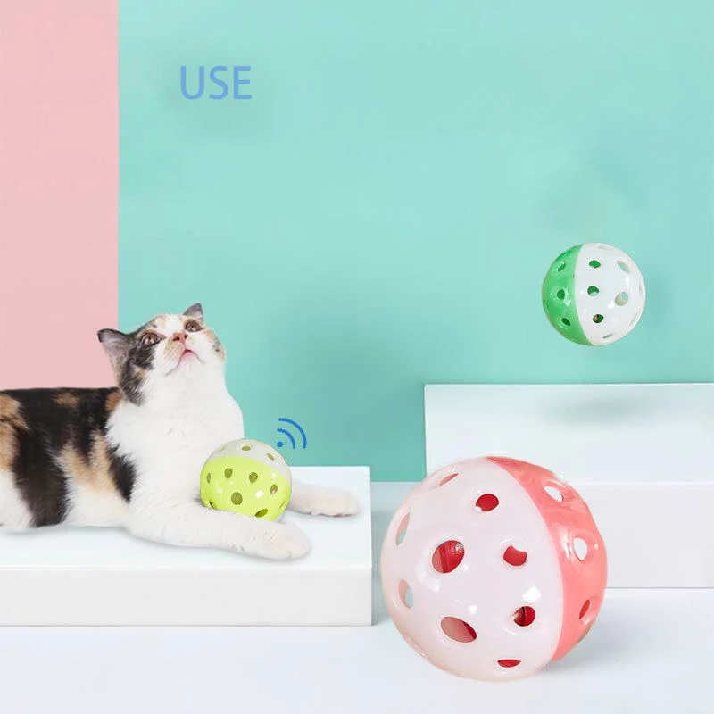 Cat Toy Ball Color Plastic Two-Color Ball