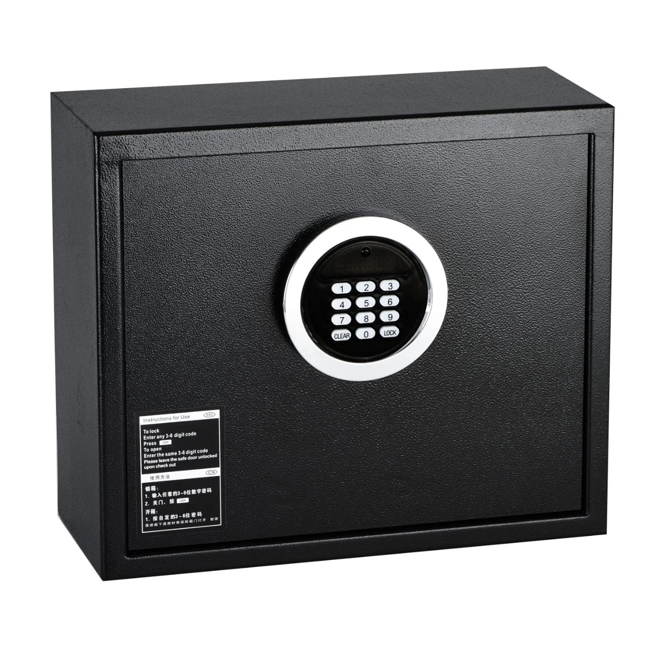 Portable Top Opening Laptop Size Hotel Safe Box with Backlight