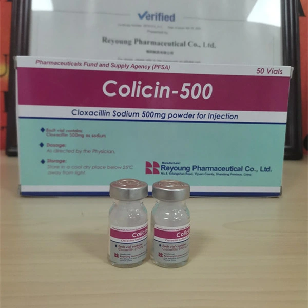 La cloxacilina sódica farmacéutica Polvo para Inyección 1g con certificado GMP