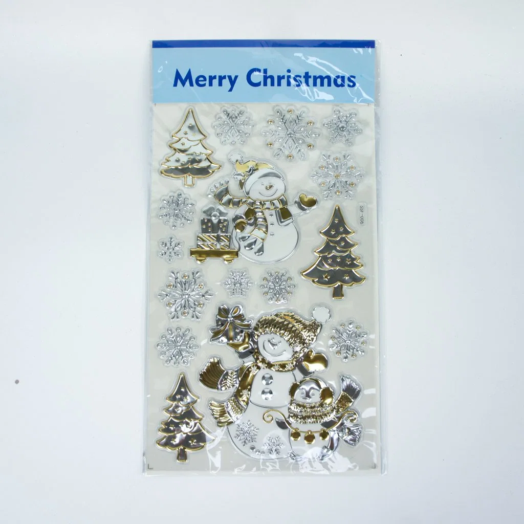 New Design Electrostatic Cling Santa Decoration Christmas Window Sticker5