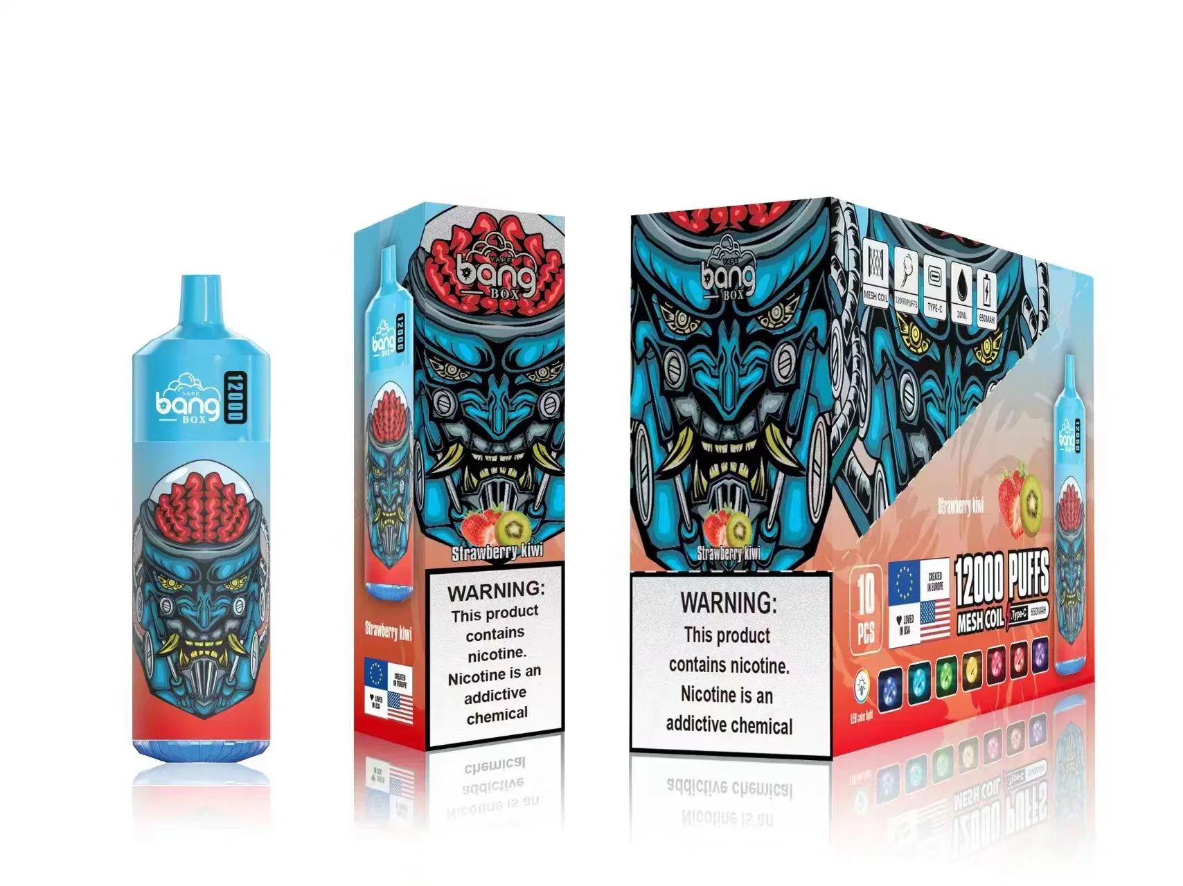 2023 Original Factory haute qualité Bang Tornado Box 10000 12000 Puffs avec ampoule à DEL Bang XXL Bang King jetable Wholesale/Supplier Vape