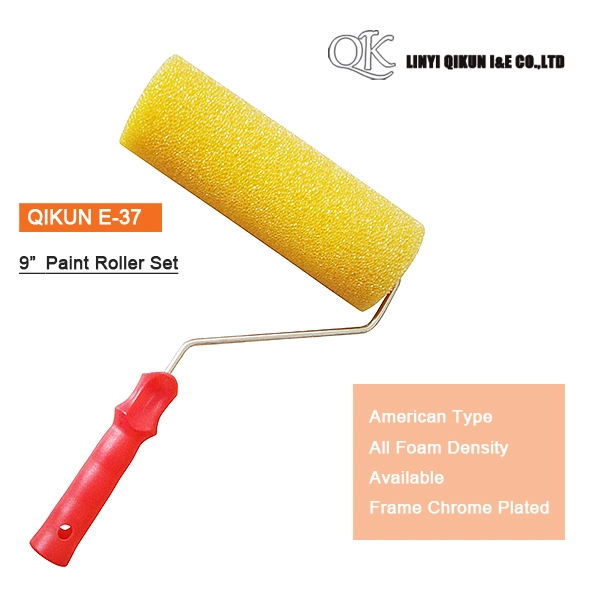 E-37 Hardware Decorate Paint Hand Tools American Type Foam 9" Paint Roller with Frame