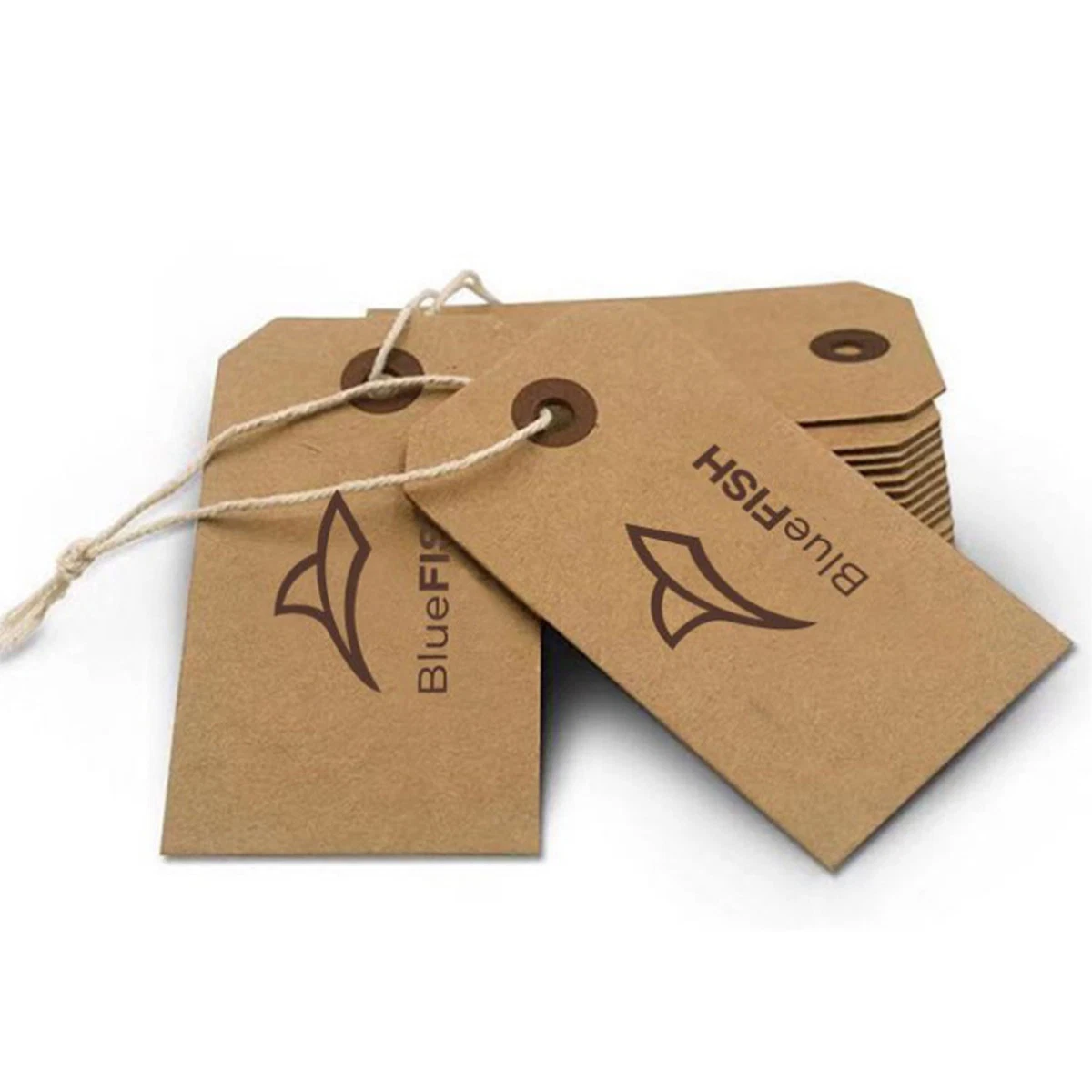 Custom Printing Name Logo Paper Garment Hangtag Labels Clothing Hang Tags with String