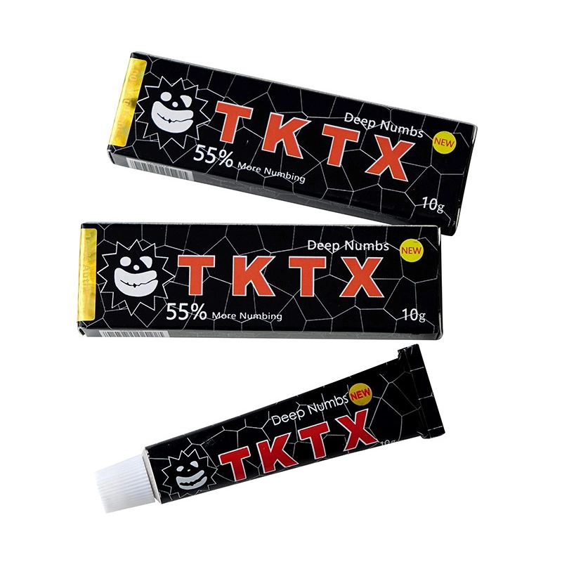 Factory Direct Price Real 10g Black Color 55% Tktx Numbing Cream Tktx Black 55% Numb Cream for Tattoo Pain Relief