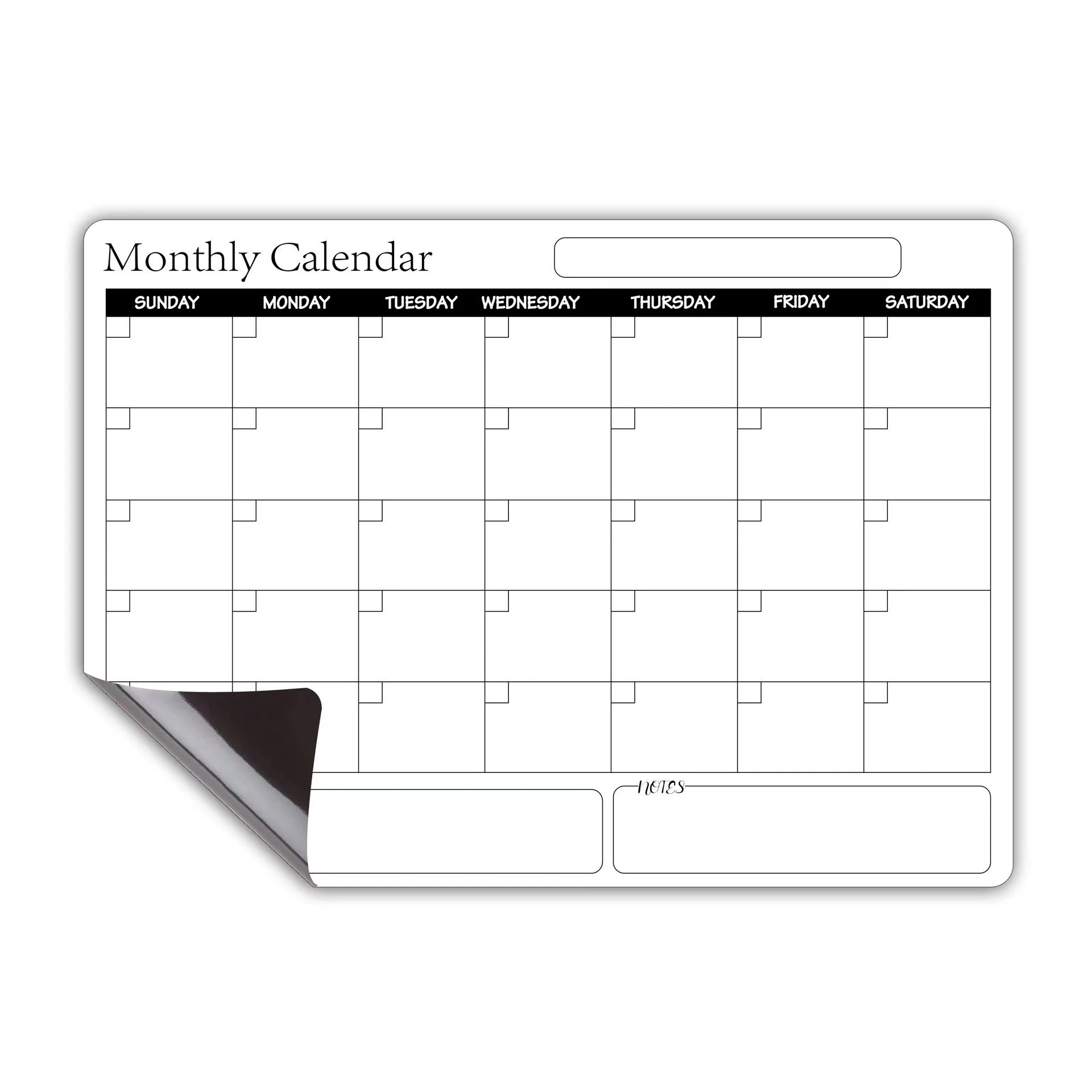 Magnetic Dry Erase White Board Sticker Magnetic Weekly and Monthly Planner Calendar