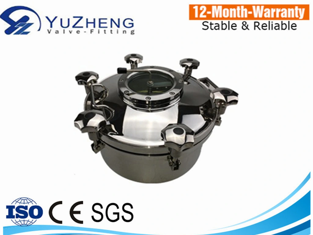 Sanitary Stainless Steel Food Grade SS304 Round Manhole