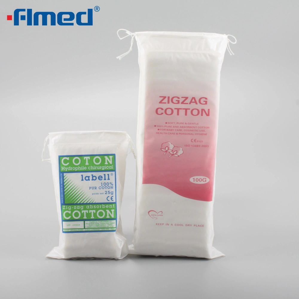 China Wholesale Disposable Medical Supply Products Absorbent Zigzag Cotton