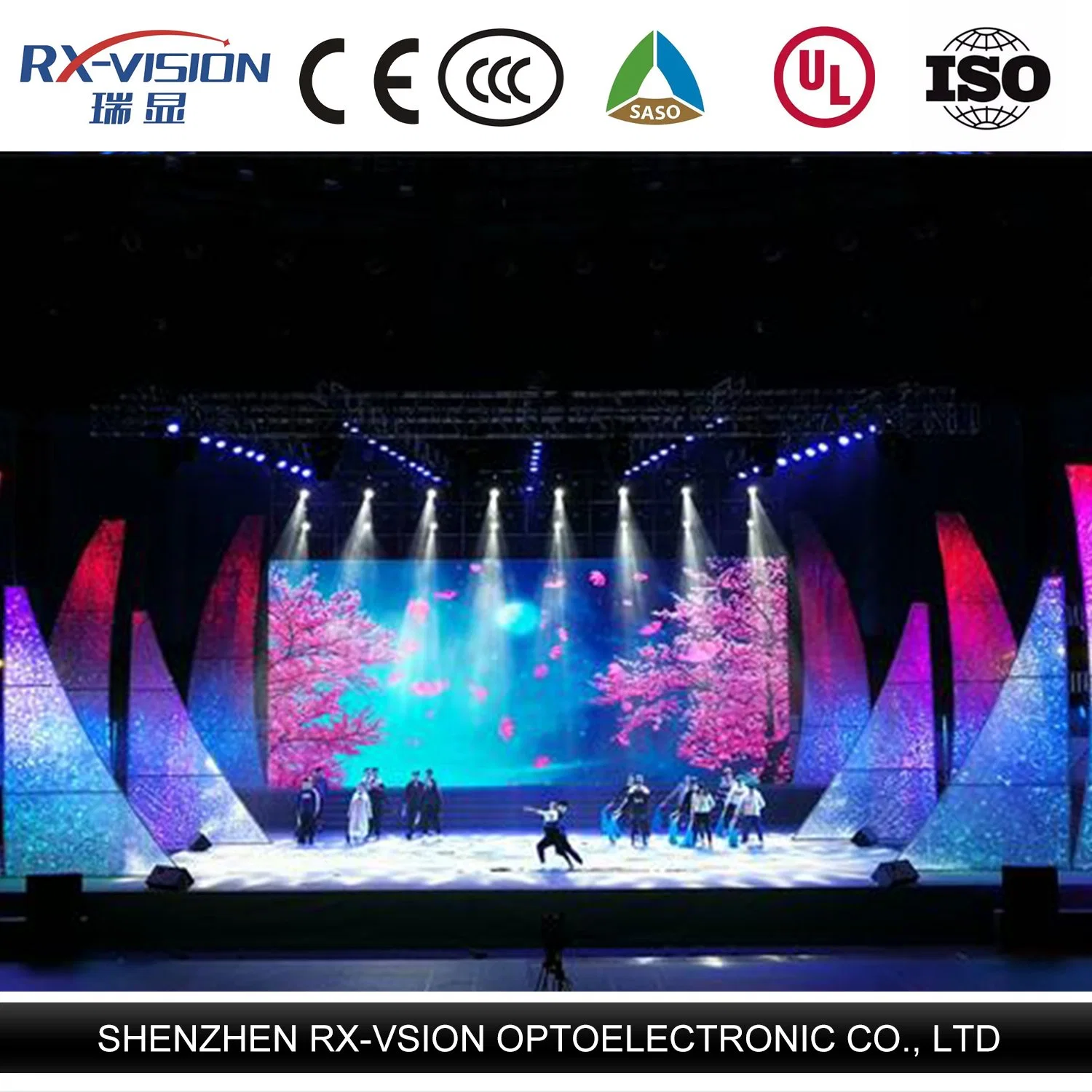 إعلانات LED خارجية داخلية P3.9 HD Video Performance Stage Rental Display Factory (شاشة العرض