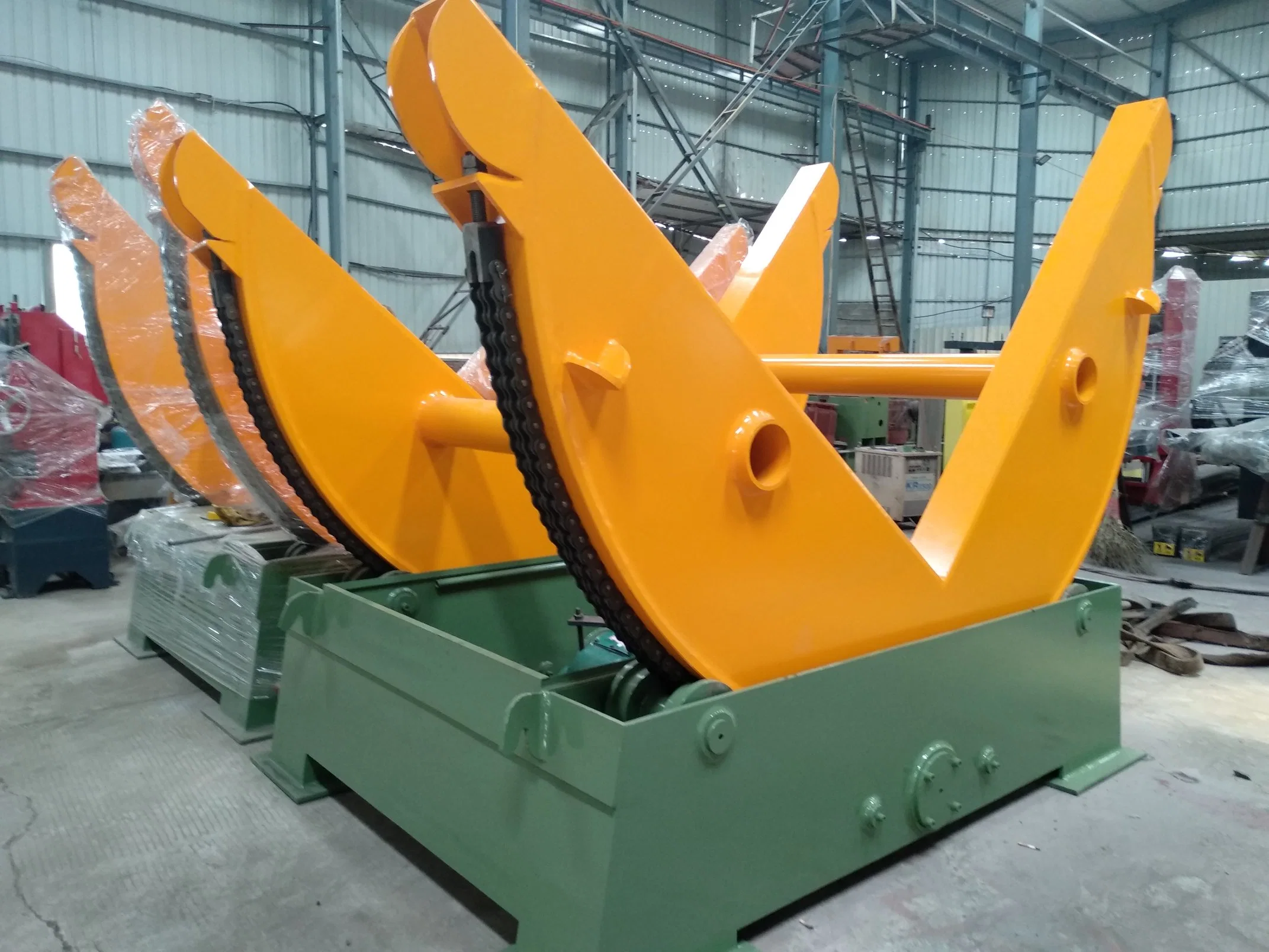 Chain Type Stone Block Turnover Equipment with 90 Degrees for Mold, Block, Coil Upender, Granite, Marble, Cement, Concrete