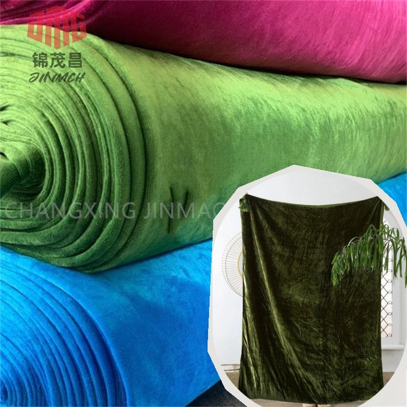 Factory Knitting Fabric 95% Polyester 5% Spandex Stretch Super Soft Silver Fox Velvet Fabric for Cushion Travel Pillow Home Textile