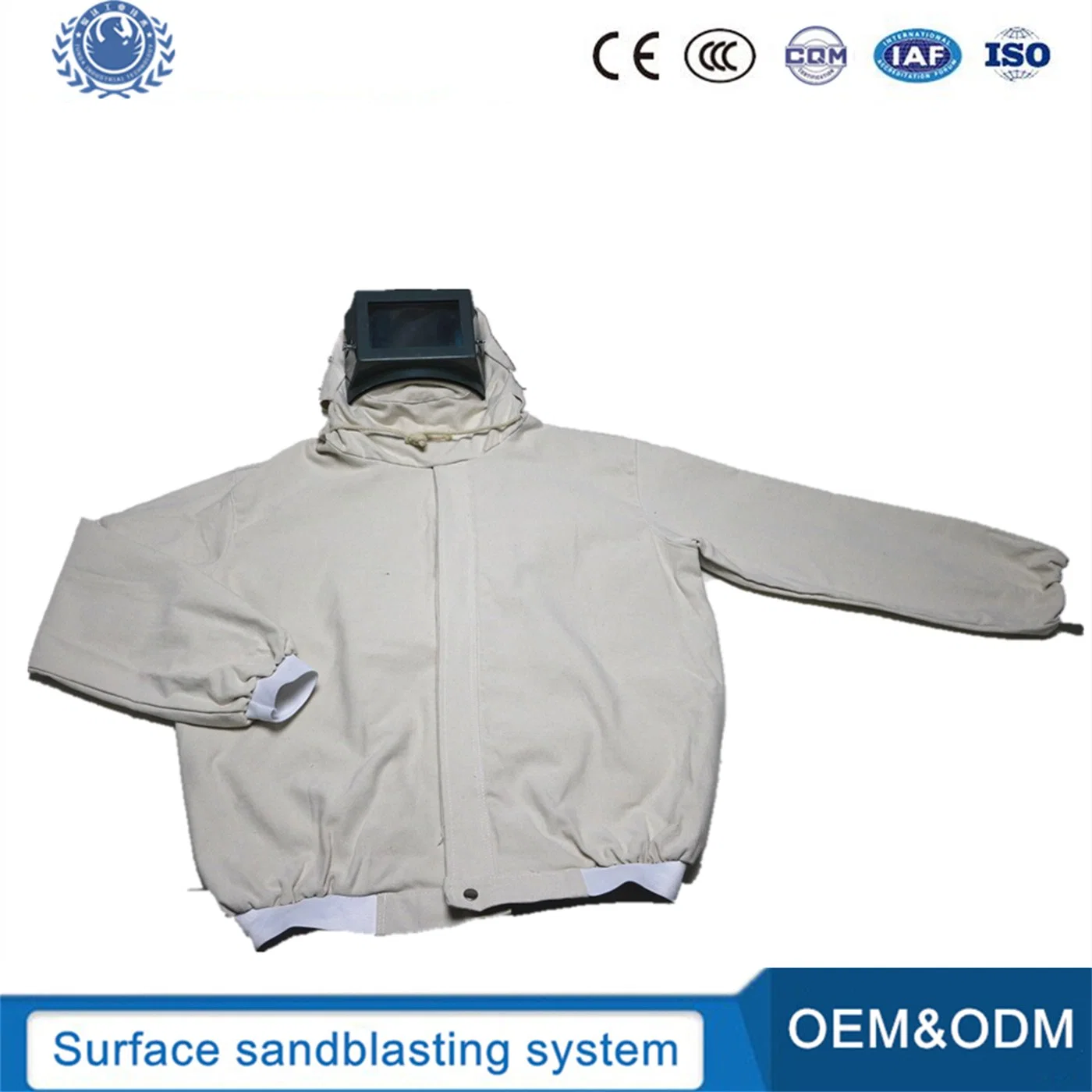 High quality/High cost performance  Wear-Resisting Canvas Sandblasting Suits for Blasting Abrasive/Sandblasted Work Clothing with Helmet/Sandblasting Protective Clothing