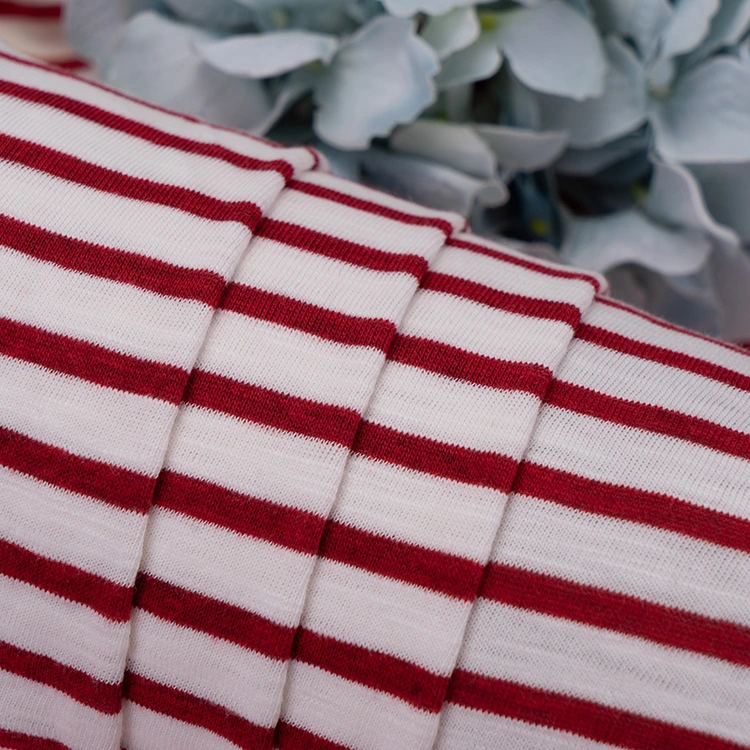 70% Bamboo 30% Modal Fiber Fabrics Organic Antibacterial Stripe Knitting Jersey Bamboo Fabric for T-Shirt