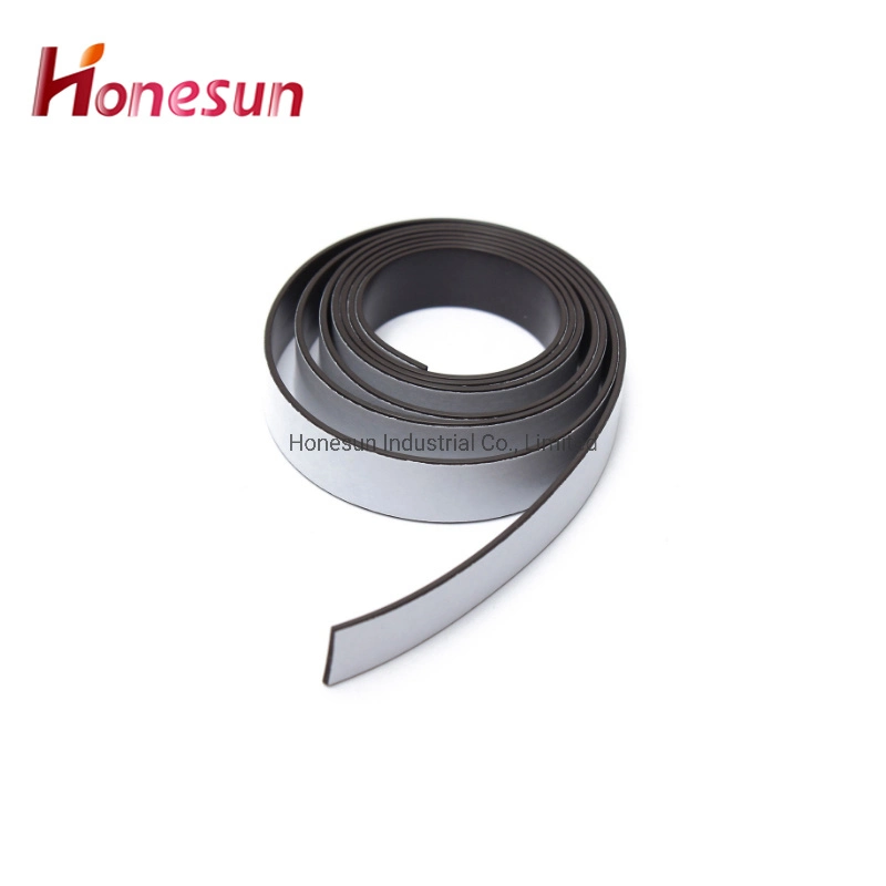 Adhesive Magnetic Tape Anisotropic Paper Magnet Custom Fridge Magnet Magnetic Strip Rubber Magnet in Roll Custom Size 1mm 1.5mm 2mm 2.5mm