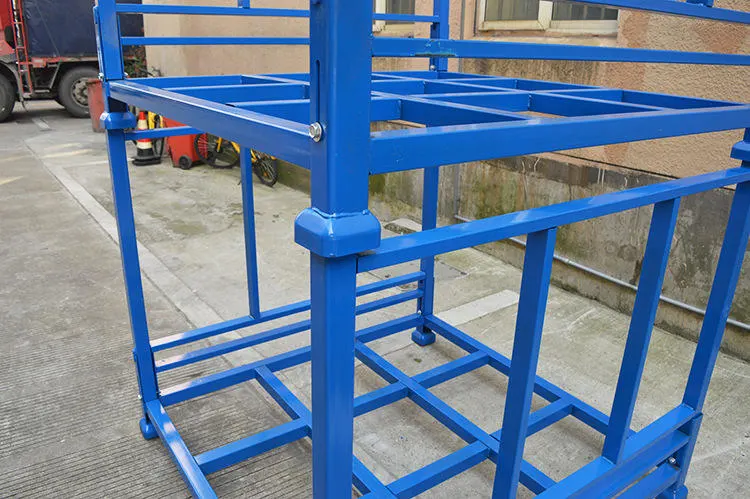 ODM OEM Customized Powder Coated Metal Racking Shelves Adjustable Tire Rack Steel Pallet Nested Warehouse Mobile Stacking Storage Racks