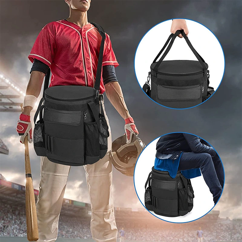 Wholesale/Supplier Softball Cover Organizer Tote Baseball Bucket Bag with Multi Pockets