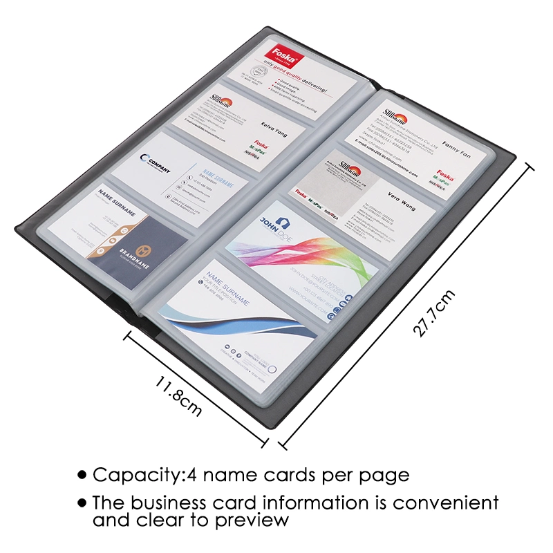 Foska Stationery Office School PVC Business Card Holder